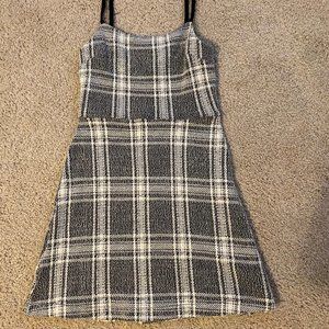 plaid mini dress